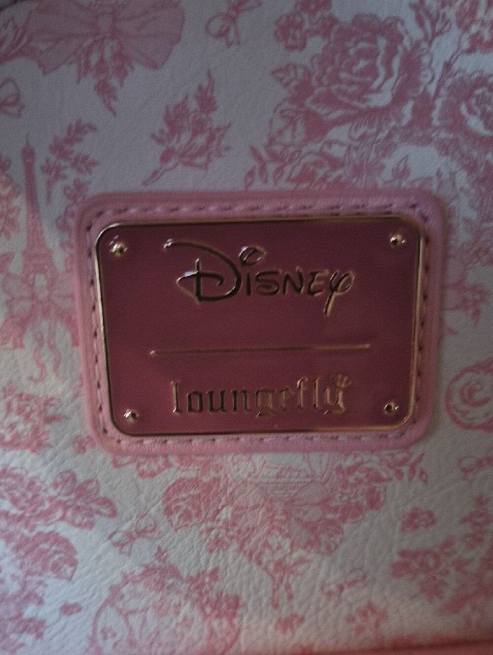 Loungefly Pink & Cream Marie Toile Mini Backpack for Kids - Picture 2 of 5